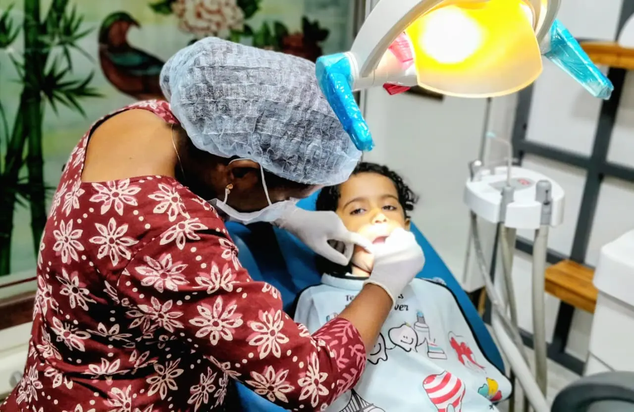 Teeth whitening treatment at Dr. Thankappan's Dental Clinic in Kochi